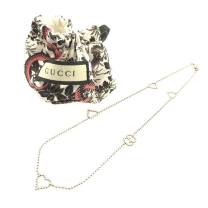 Gucci Heart 925 Ag925 Silver Ball Chain Necklace 0200 Gucci