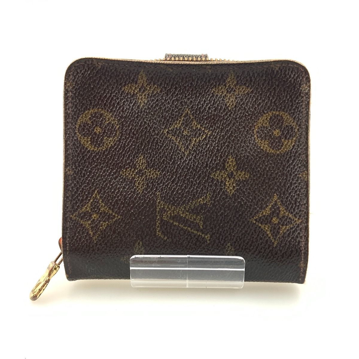 Louis Vuitton Monogram Compact Zip Bifold Short Wallet M61667 Brown