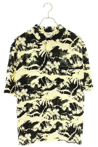 Celine 23SS 2c946275u Palm Tree Patterned Aloha Short Sleeve Shirt Men's 40