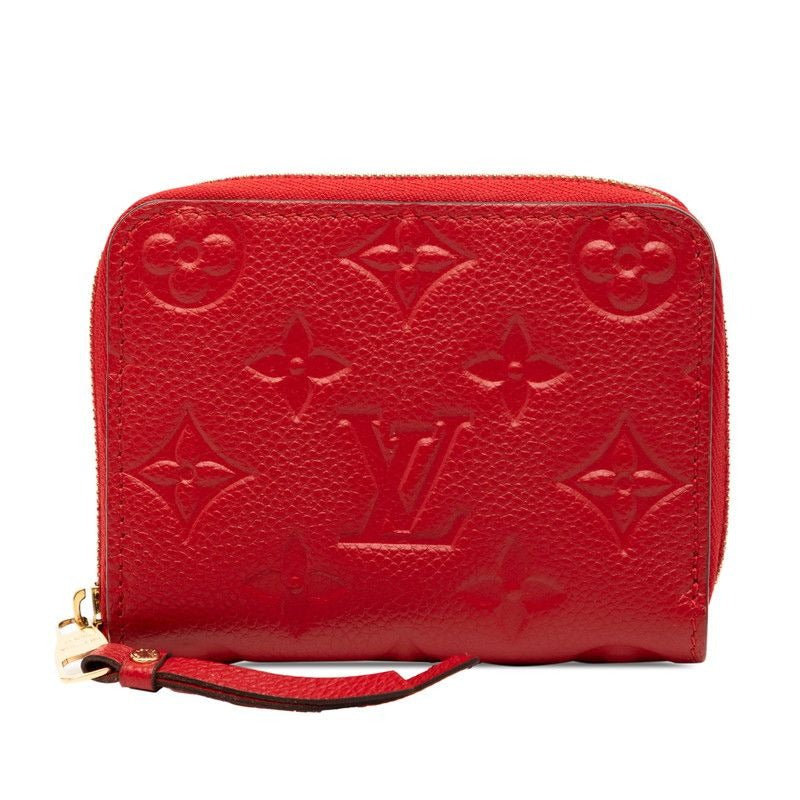 Louis Vuitton Monogram Empreinte Zippy Coin Purse Case Sleeves Red