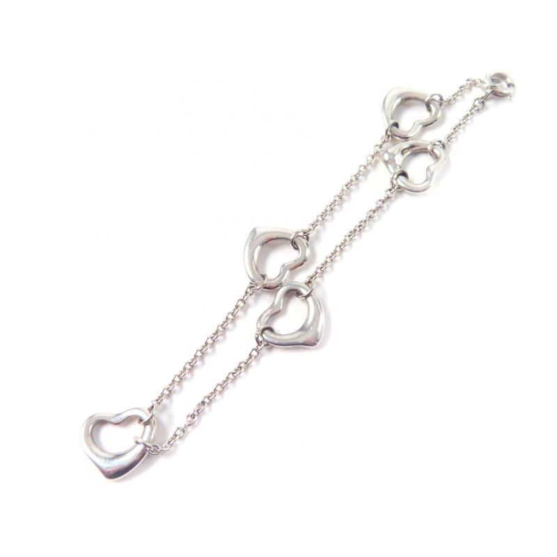Tiffany & Co Open Heart 5P Bracelet Accessory Sv925 Silver Weight