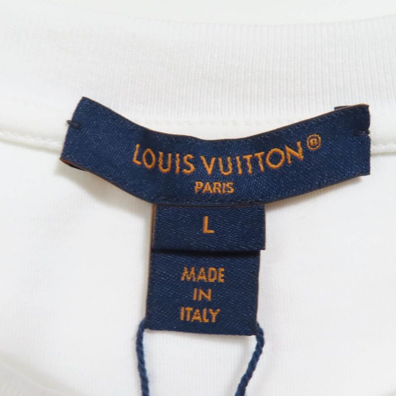 Louis Vuitton 24AW 100% Cotton LV Logo Sleeve Ruffle Top White L Made In Italy