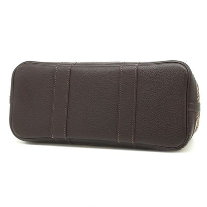 Hermes Tote Garden Party TPM Toile Sauache Buffalo Skipper Ebène Silver