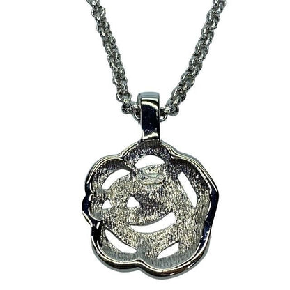 Christian DIOR Necklace Pendant Accessory Jewelry Small Item Rose Flower Motif