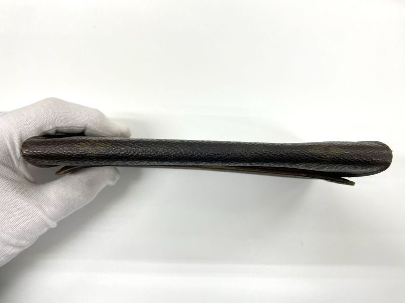 Louis Vuitton Monogram Pochette Porte Monet Cles Di Long Wallet M61725 Brown