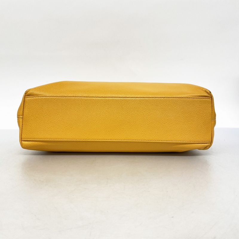 Chanel Tote Bag Caviar Skin Orange Gold Hardware Women