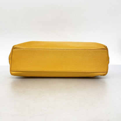 Chanel Tote Bag Caviar Skin Orange Gold Hardware Women