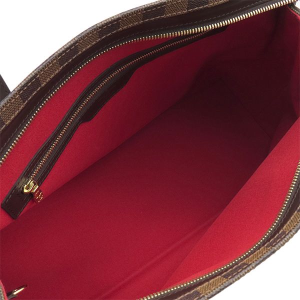 Louis Vuitton Tote Bag Chelsea Damier Canvas Damier Ebene Gold Hardware Brown