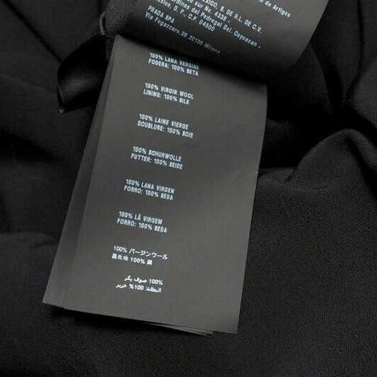 Prada Dress Size 40S Wool Sleeveless V-neck Flared Midi None Fabric Made In