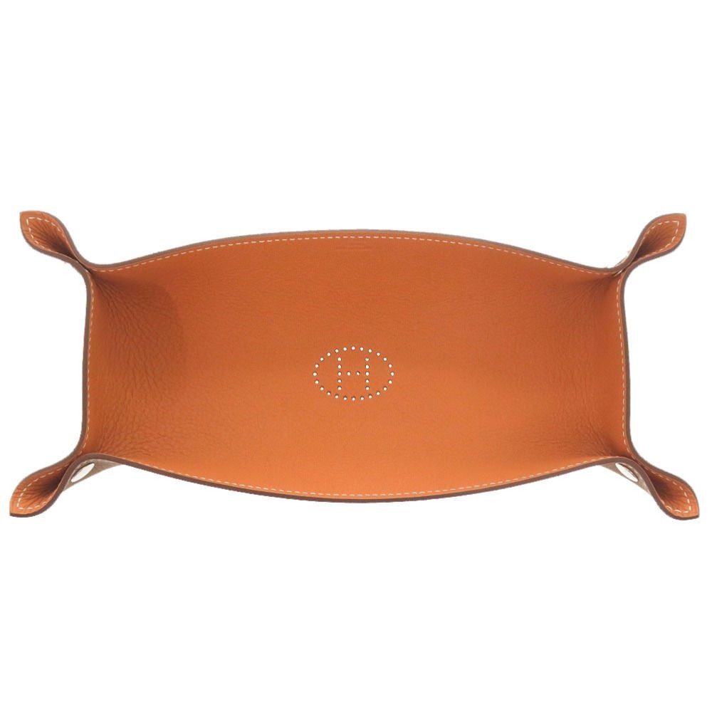 Hermes Miz Elance Desk Leather Potiron Fauve Pen Case Tray