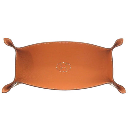 Hermes Miz Elance Desk Leather Potiron Fauve Pen Case Tray