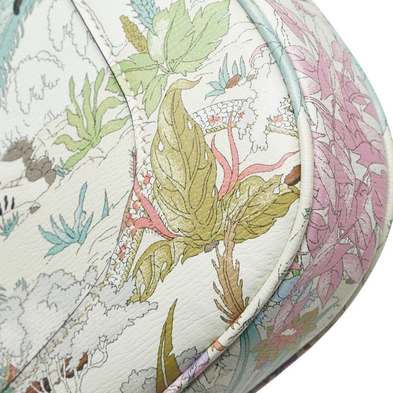 Gucci Taiga Botanical Jackie 1961 Handbag Shoulder Bag 2WAY 636709 White