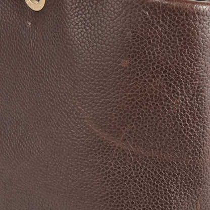 Chanel Coco Mark Decacoco Handbag Caviar Skin Brown Gold Hardware