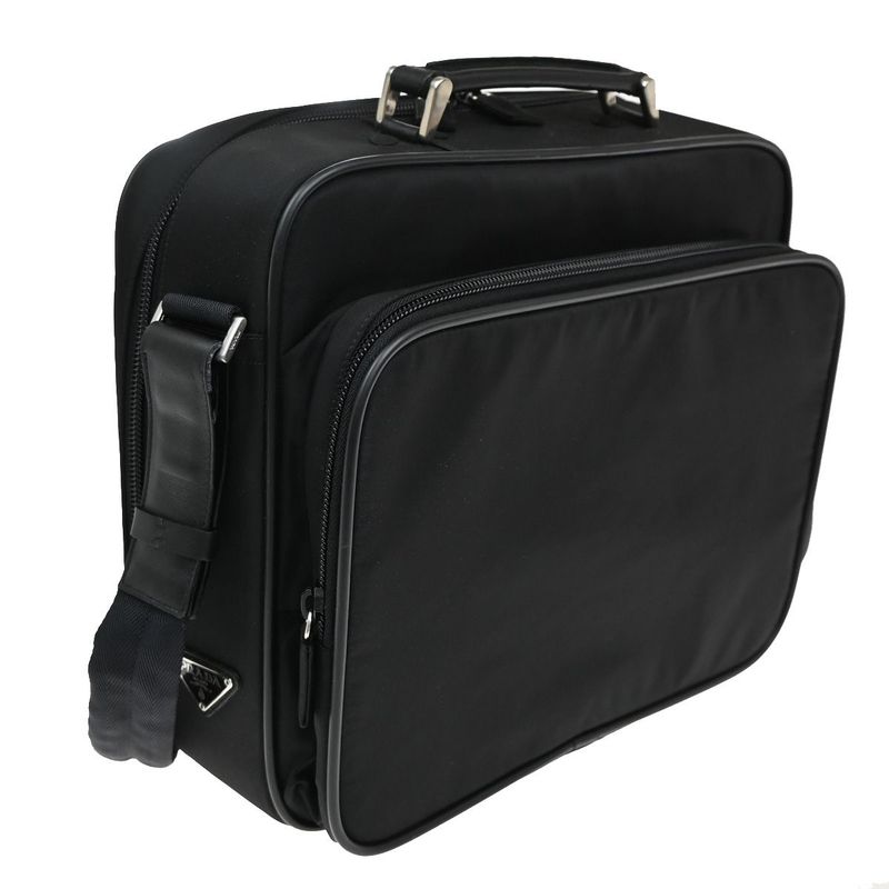 Prada Business Bag Shoulder Handbag Tessuto 2WAY Black 83ka991