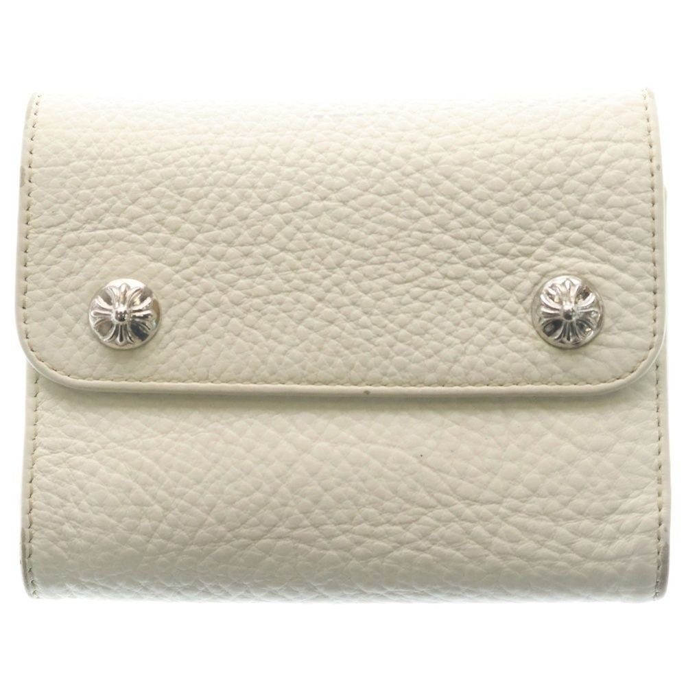 Chrome Hearts Wave Mini Leather Wallet White