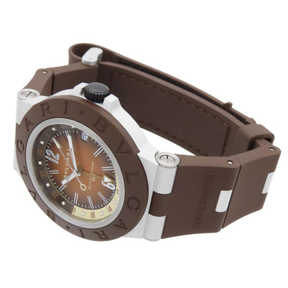 Bvlgari Aluminum Brown Titanium Rubber GMT Fender Watch Automatic — view 2