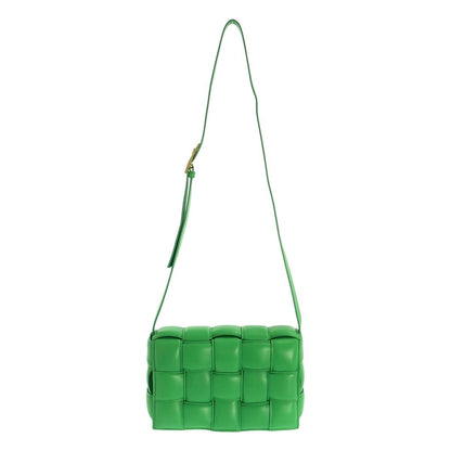 Bottega Veneta Padded Cassette Shoulder Bag Lambskin Green