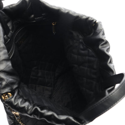 Chanel Backpack 22 Large Black Leather — view 3