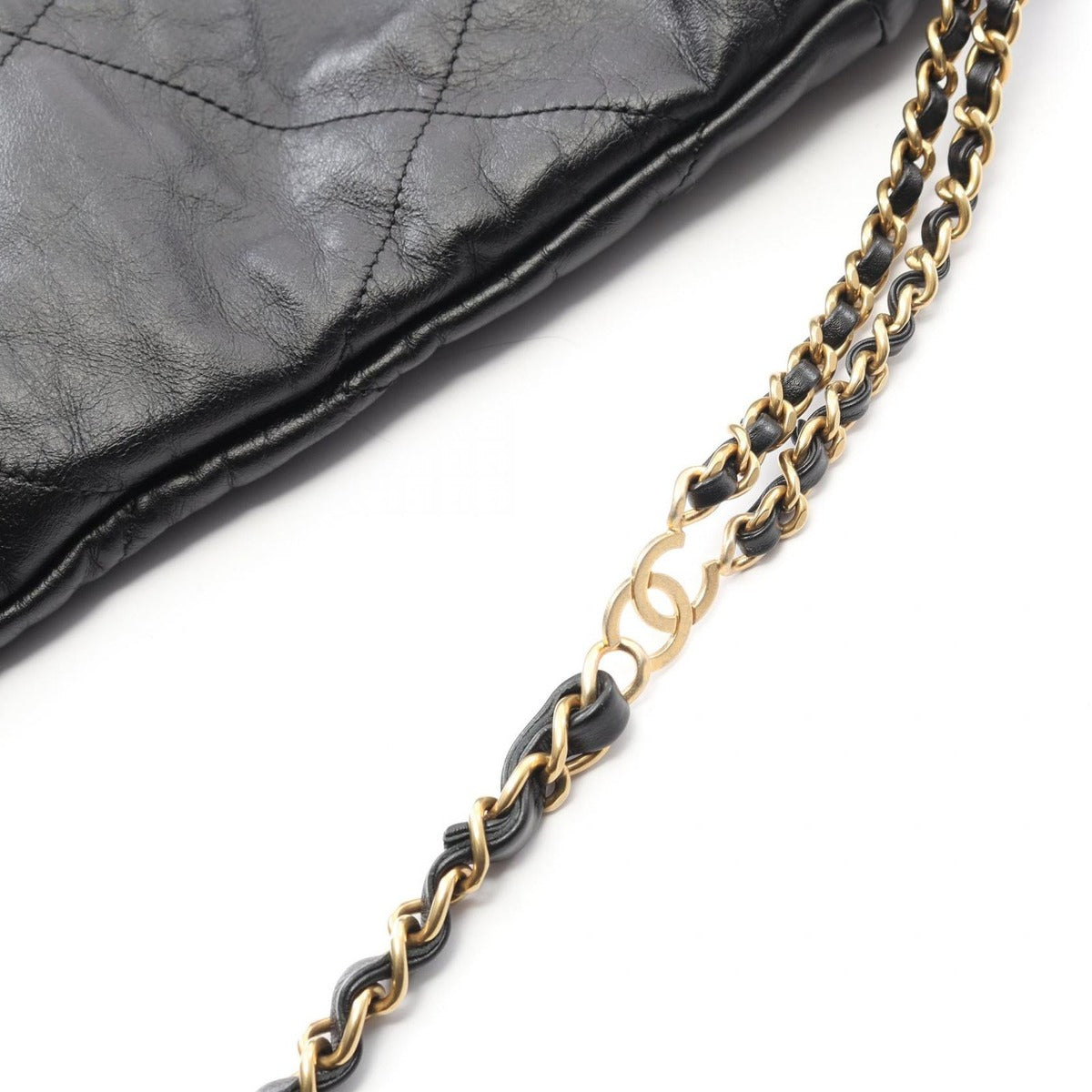 Chanel Backpack 22 Large Black Leather — view 8