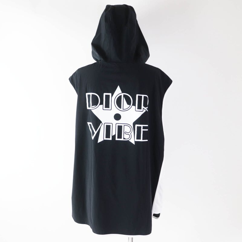 Christian DIOR 243g15a2260 DIOR VIBE Sleeveless Technical Jersey Zip Hoodie