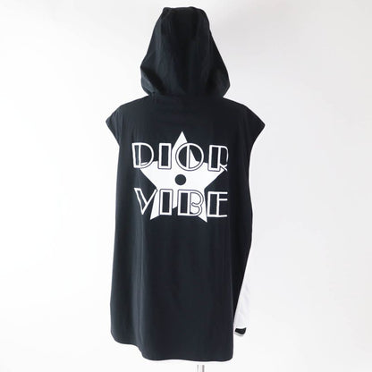 Christian DIOR 243g15a2260 DIOR VIBE Sleeveless Technical Jersey Zip Hoodie