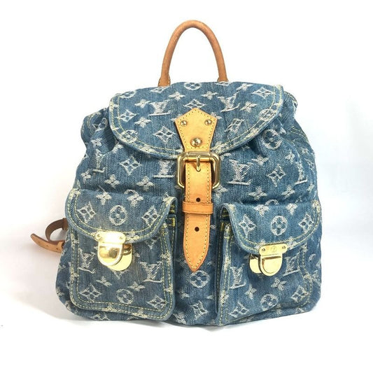 Louis Vuitton Backpack Ad GM Monogram Denim Blue