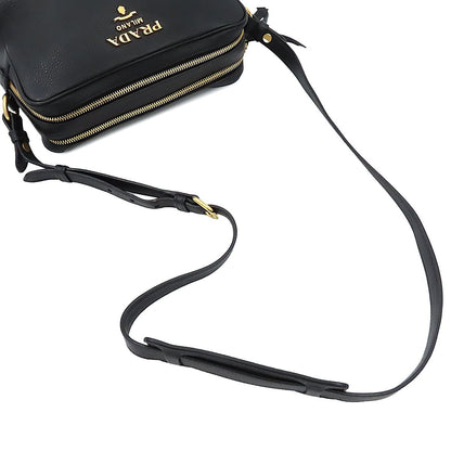 Prada Shoulder Bag Vitello Daino Black Leather — view 4
