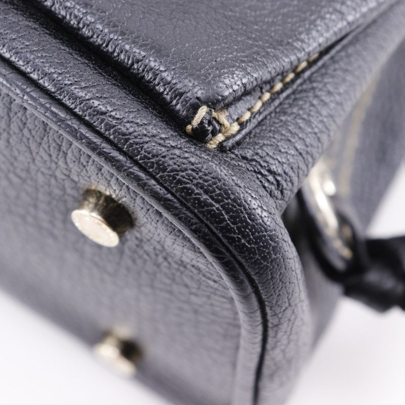 Bvlgari Bulgari Maxirettare 2WAY Shoulder Leather Black Women's Handbag