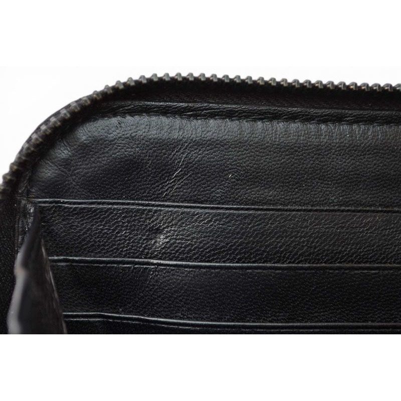 Bottega Veneta Wallet Zip Around Intrecciato Black — view 11