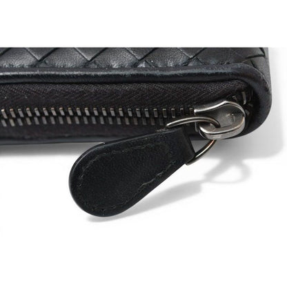 Bottega Veneta Wallet Zip Around Intrecciato Black — view 4