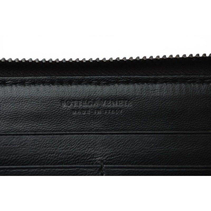 Bottega Veneta Wallet Zip Around Intrecciato Black — view 9