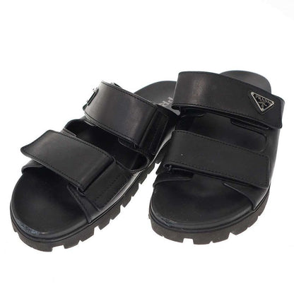 Prada Triangle Lo Velcro Strap Sandals 2 X3129 Black 8