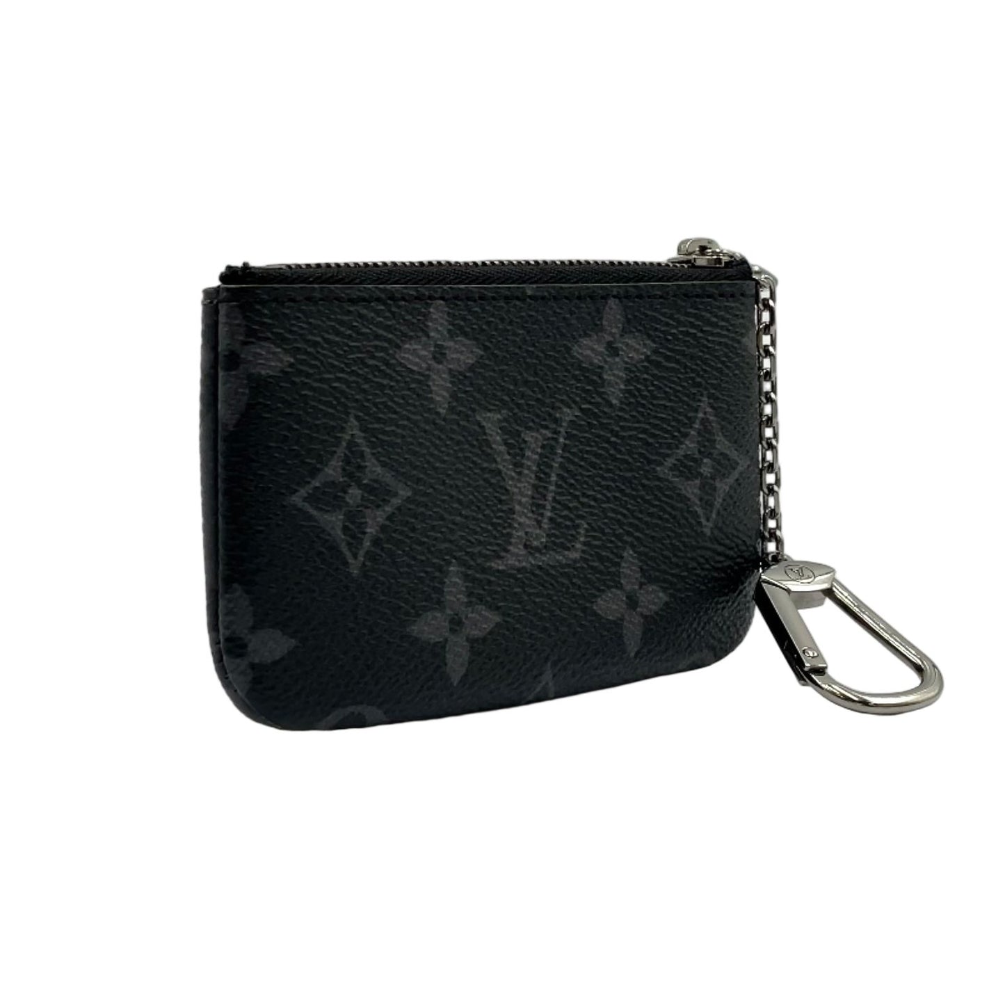 Louis Vuitton Pochette Cles Coin Case Gray Black Pouch Silver — view 2