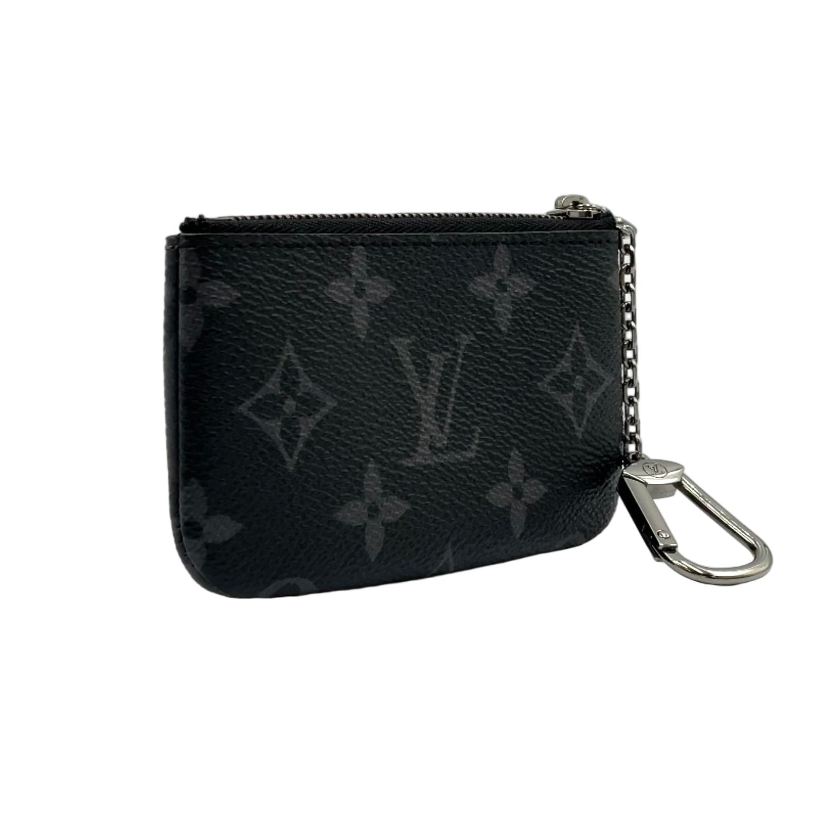 Louis Vuitton Pochette Cles Coin Case Gray Black Pouch Silver — view 2
