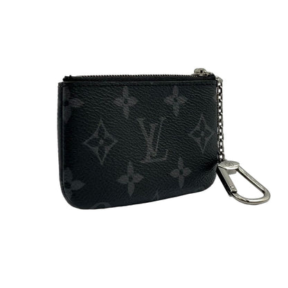 Louis Vuitton Pochette Cles Coin Case Gray Black Pouch Silver — view 2