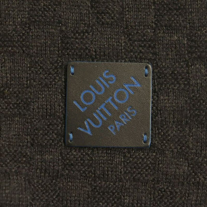  Louis Vuitton M70528 Echarpe Edge Logo Leather Patch Damier Silk X Cashmere X