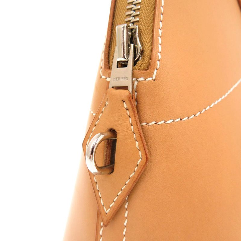 Hermes Bolide 31 Vaux Chamonix Natural Silver Hardware □K Engraved Handbag
