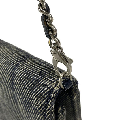 Chanel Shoulder Bag Chocobar Navy Silver Hardware / Chain Shoulder / Flap Bag