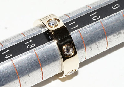 Cartier Ring 18K Yellow Gold Diamond 6P Love Ring Full Diamond B40975