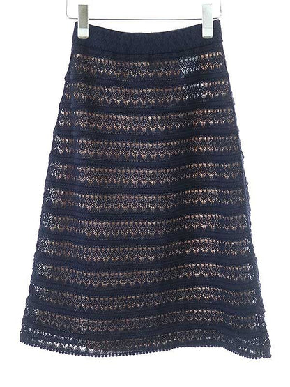 Gucci 23ss Cotton Lace Skirt 743289 Xkc2y Navy S