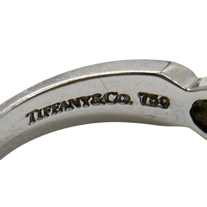 Tiffany & Co Ring - 18K Diamond Double Rubbing Heart With Diamonds