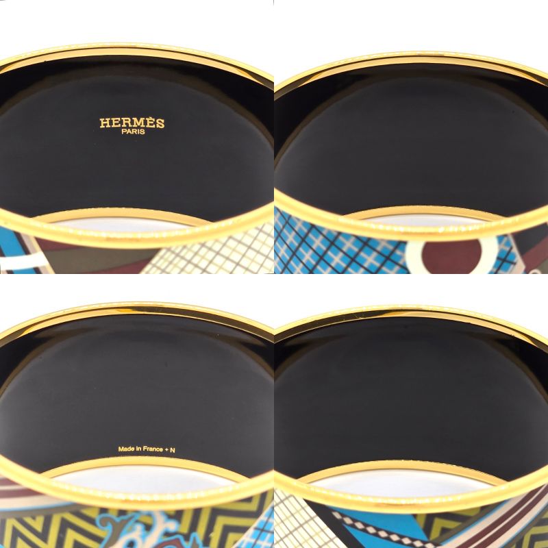 Hermes Emailles TGM Bangle Bracelet Approx 195cm (768in) Around The Wrist Horse