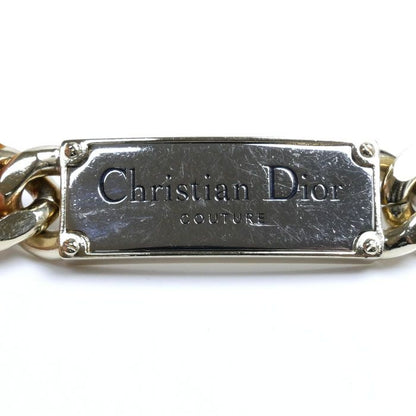 Christian DIOR Brass Couture Chain Link Necklace N2064hommt D012 1650g 40-47cm