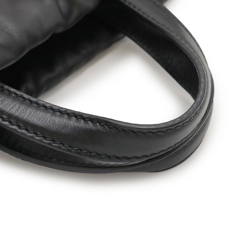 Gucci Print Coco Capitan Drawstring Backpack Sac 2WAY Tote Leather Black 494053