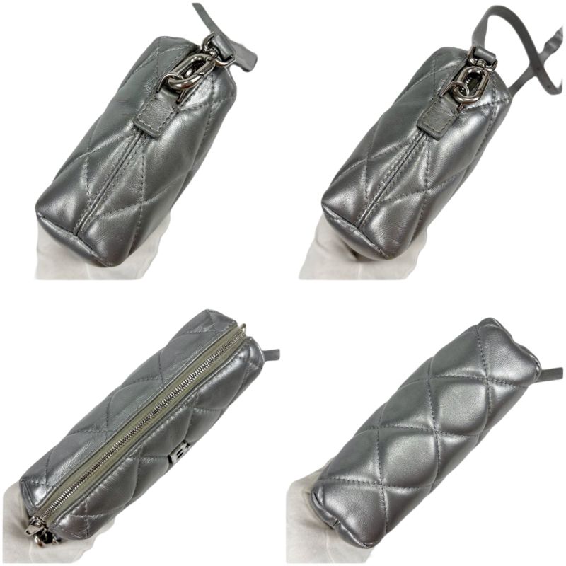 Balenciaga Touch Camera Mini Shoulder Bag Silver SV Pochette Quilted