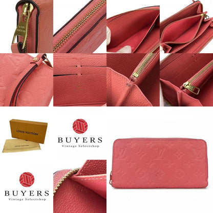 Louis Vuitton Long Wallet M61788 Monogram Empreinte Blossom Pink Gold Hardware