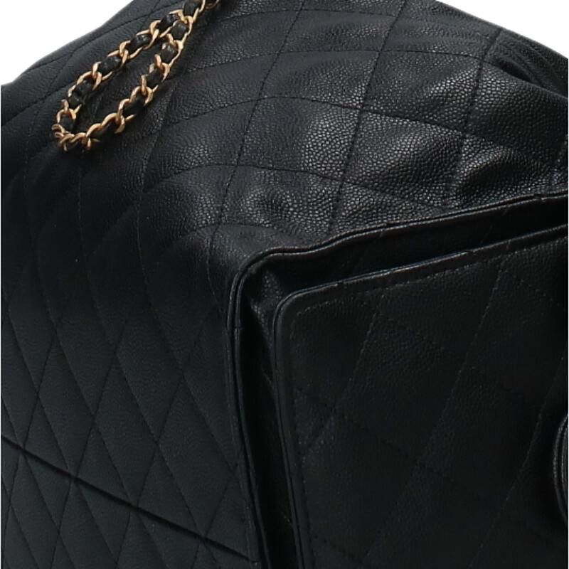 Chanel 25 Medium Coco Mark Caviar Skin Large Shoulder Bag Men's