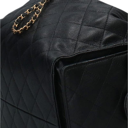 Chanel 25 Medium Coco Mark Caviar Skin Large Shoulder Bag Men's