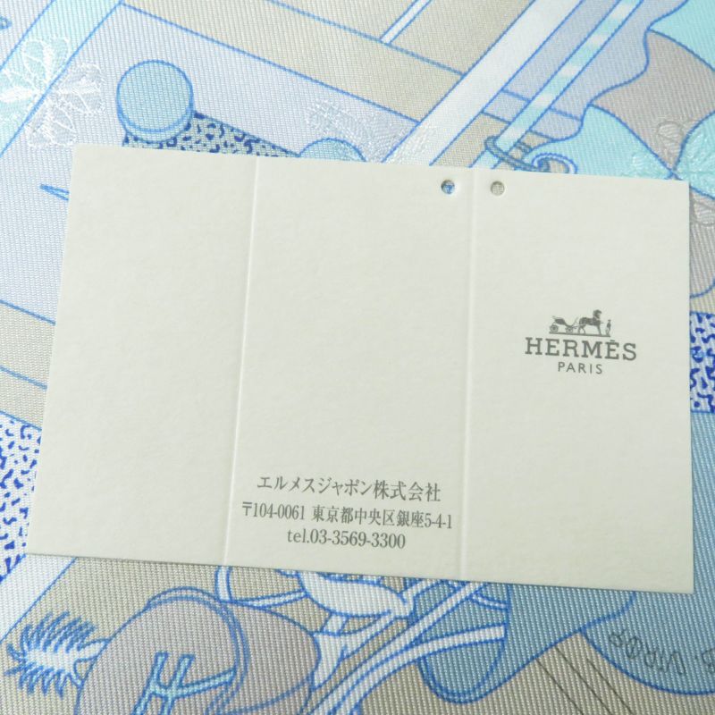 Hermes 25SS Gavroche Lady Gault Silk Veil Amand White Beige Scarf With Box Made