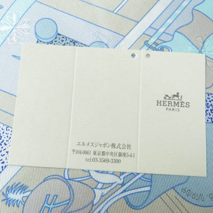 Hermes 25SS Gavroche Lady Gault Silk Veil Amand White Beige Scarf With Box Made